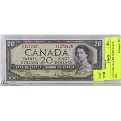 1954 CANADIAN $20 DEVILS FACE BILL