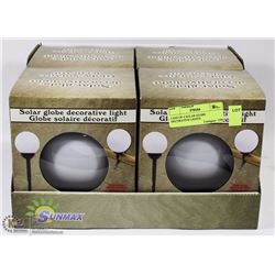 CASE OF 4 SOLAR GLOBE DECORATIVE LIGHTS