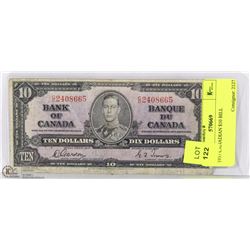 1937 CANADIAN $10 BILL
