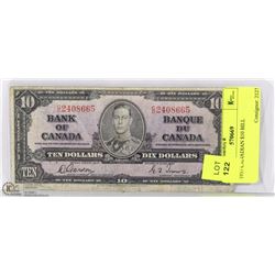 1937 CANADIAN $10 BILL