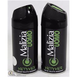 2 PACK MALIZIA UOMO MADE IN ITALY EAU DE TOILETTE