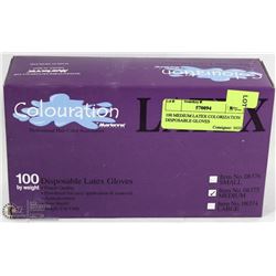 100 MEDIUM LATEX COLOURATION DISPOSABLE GLOVES