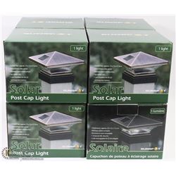 CASE OF 8PCS SOLAR POST CAP LIGHTS