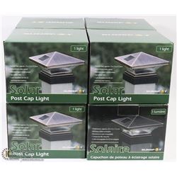 CASE OF 8PCS SOLAR POST CAP LIGHTS