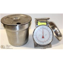 SOUP CANNISTER INSERT SOLD W/ KITCHEN SCALE