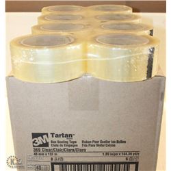 CASE OF 3M BOX-SEALING TAPE- 48 ROLLS TO EACH CASE