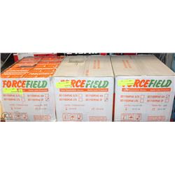 LOT OF 3 CASES OF FORCEFIELD DISPOSABLE GLOVES