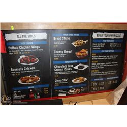 WOODEN MENU BOARD APPROX 36"X24"