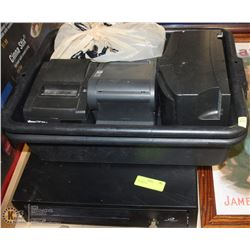 CASH DRAWER WITH RECIEPT PRINTERS & 2 PLASTIC TUBS