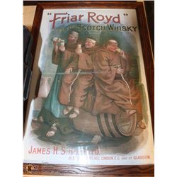 BEVERAGE AD/POSTER IN FRAME