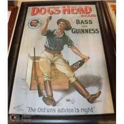 BEVERAGE AD/POSTER IN FRAME