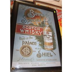 BEVERAGE AD/POSTER IN FRAME