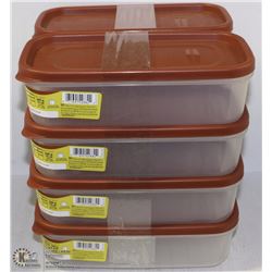 LOT OF 8 RUBBERMAID 1.18L FOOD CONTAINERS