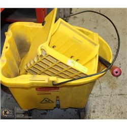 YELLOW MOP BUCKET WITH STRAINER-AS THEY COME