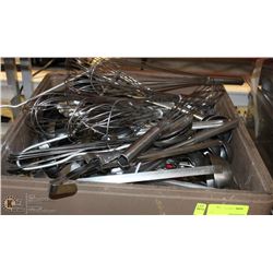 DISH TRAY FULL OF LADLES/ LARGE WHISKS