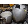 Image 1 : 3 ALUMINIUM STOCK POTS-VARIOUS SIZES