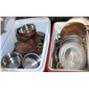 Image 1 : 2 COOLERS W/ BRONZE SERVING DISHES