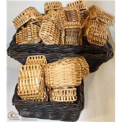 3 BROWN BASKETS