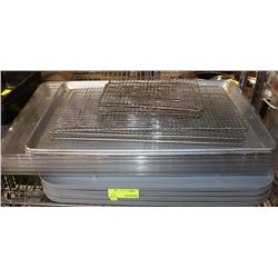 15 PCS OF ASSORTED BAKING SHEETS, RACKS AND MORE