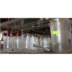 13 PLASTIC PITCHERS- ASST SIZES