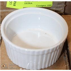 CASE OF RAMEKIN 3.5OZ CERAMIC BOWLS & 10 EXTRA