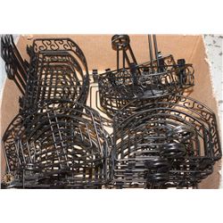 BOX OF TABLE CONDIMENT HOLDERS