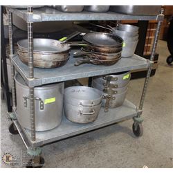 3 TIER CART W/ HEAVY DUTY CASTORS 36"X18"X40"