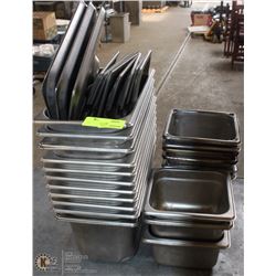 LOT OF 20 EXTRA SMALL-SMALL STAINLESS INSERTS WITH