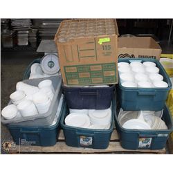 PALLET OF GLASSWARE, BOWLS & PLATES