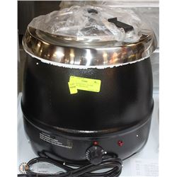 ME#9-SOUP KETTLE, 10 LITRE CAPACITY, HINGED S/S