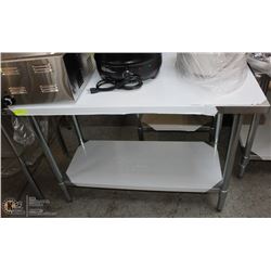 ME#15 24"X48"S/S WORK TOP TABLE WITH GALV. LEGS &