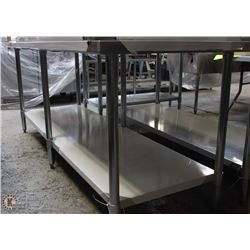 ME#18-30"X84" S/S WORK TOP TABLE WITH GALVANIZED