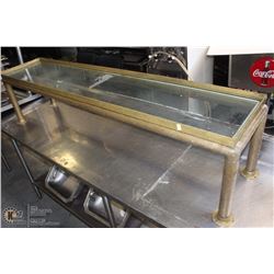 BRASS FRAME WITH GLASS SHELF
