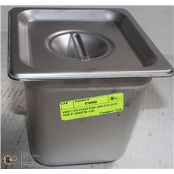 ME#12 S/S FOOD PAN ONE FOURTH SIZE 6" DEEP W/ LID
