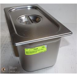ME#11 S/S FOOD PAN ONE THIRD SIZE 6" DEEP W/ LID
