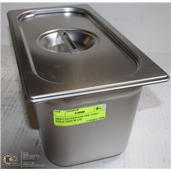 ME#11 S/S FOOD PAN ONE THIRD SIZE 6" DEEP W/ LID