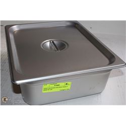ME#13 S/S FOOD PAN HALF SIZE 4" DEEP W/ LID