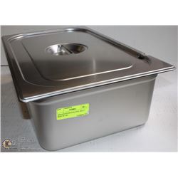 ME#14 S/S FOOD PAN FULL SIZE 6" DEEP W/ LID