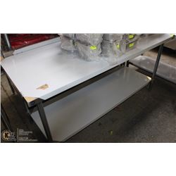 STAINLESS STEEL CORNER PREP AREA WITH SINK AND
