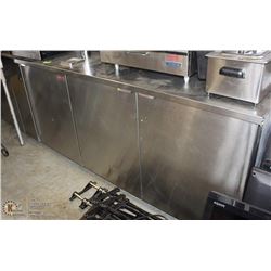 10' DIAMOND ST STEEL BACK BAR COOLER WITH BEER TAP