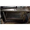 Image 1 : STAINLESS STEEL SMALL ROLLING CART- 2 SHELF