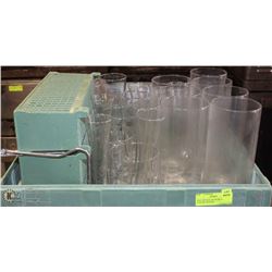 TRAY WITH GLASS WARE AND CUTLERY HOLDER