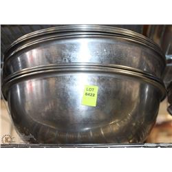 LOT OF TEN 10" STAINLESS STEEL BOWLS