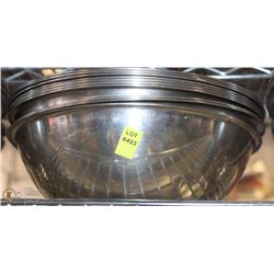 LOT OF TEN 10" STAINLESS STEEL BOWLS