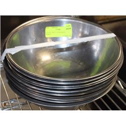 LOT OF TEN 9" STAINLESS STEEL BOWLS