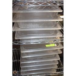 LOT OF 10 CAMBRO 20"X12" INSERT SIZE CONTAINERS