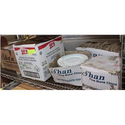 SHELF 3 INCL. 5 BOXES OF PLATES