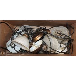 BOX OF PENDANT LIGHTS