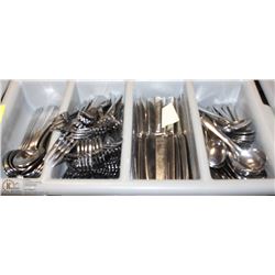 PLASTIC CUTLERY TRAY WITH CONTENTS ON CHOICE