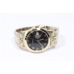 NEW MARC BY MARC JACOBS GOLD PLATED DATE MEN WATCH